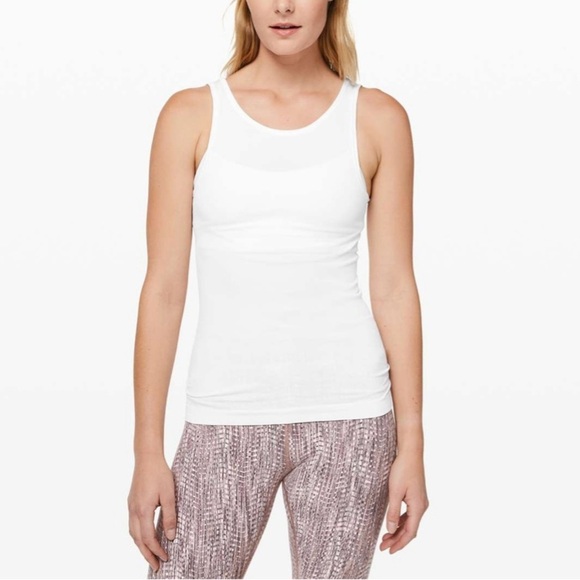 Lululemon Seek Simplicity Tank Top Ribbed White Size 0 Yoga Basic - Picture 3 of 8
